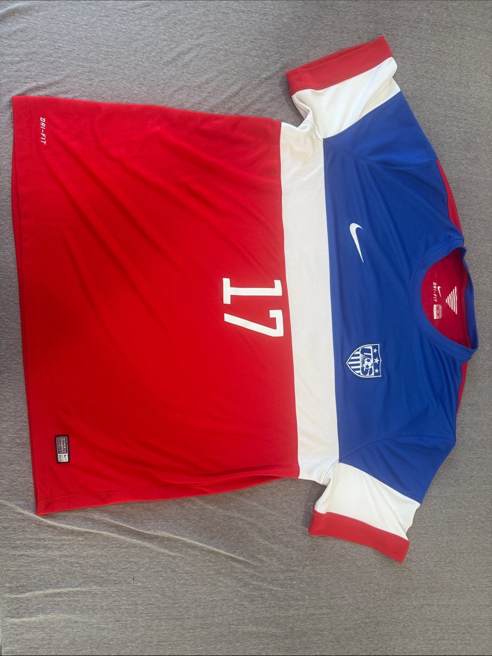 Nike Red White Blue Soccer Jersey with #17
